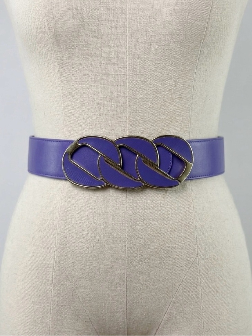 Vintage 80s Purple Gold Statement Belt Size M/L